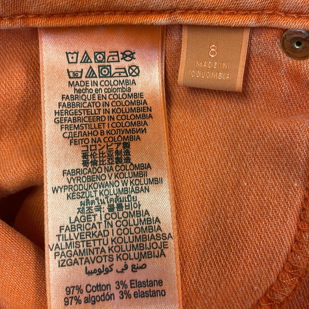 Micheal Kors Cropped Orange jeans size 8 - Picture 12 of 13
